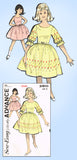 1960s Vintage Advance Sewing Pattern 2810 Little Girls Sew Easy Dress Size 10