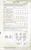 1960s Vintage Advance Sewing Pattern 2811 Sweet Toddler Girls Dress Size 4 23B