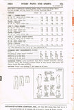 1960s Vintage Advance Sewing Pattern 2823 Misses Pants or Peddle Pushers Sz 28 W