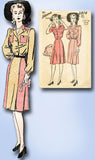 1940s Vintage Advance Sewing Pattern 2870 Misses WWII Shirtwaist Dress Size 12 - Vintage4me2