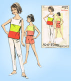 1960s Vintage Advance Sewing Pattern 2909 Uncut Little Girls Top & Pants Sz 33 B