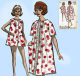 Advance 2918: 1960s Uncut Robe & Shortie Pajamas Sz 31 B Vintage Sewing Pattern