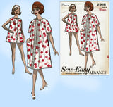 Advance 2918: 1960s Uncut Robe & Shortie Pajamas Sz 31 B Vintage Sewing Pattern
