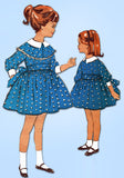 1960s Vintage Advance Sewing Pattern 2984 Toddler Girls High Waist Dress Size 4