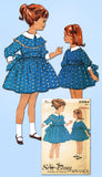 1960s Vintage Advance Sewing Pattern 2984 Toddler Girls High Waist Dress Size 4