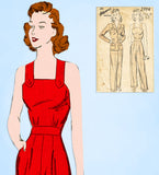 1940s Vintage Advance Sewing Pattern 2994 WWII Misses Rosie Pantsuit Size 34 B -Vintage4me2