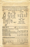 1940s Vintage Advance Sewing Pattern 3151 Cute Girls WWII Pinafore Dress Sz 10