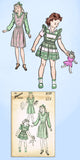 1940s Vintage Advance Sewing Pattern 3151 Cute Girls WWII Pinafore Dress Sz 10