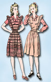 1940s Vintage Advance Sewing Pattern 3152 Misses WWII Pinafore Dress Sz 18 36 B - Vintage4me2
