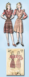 1940s Vintage Advance Sewing Pattern 3152 Misses WWII Pinafore Dress Sz 18 36 B - Vintage4me2