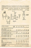 1940s Vintage Misses' WWII Blouse 1943 Advance VTG Sewing Pattern 3181 Size 14
