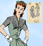 1940s Vintage Advance Sewing Pattern 3189 Uncut Misses Dinner Dress Size 36 Bust - Vintage4me2