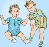 Advance 3219: 1940s Baby Boy or Girls Romper Sz 6 Months Vintage Sewing Pattern - Vintage4me2