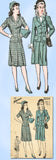 1940s Vintage Advance Sewing Pattern 3230 WWII Misses Suit Size 14 32 Bust - Vintage4me2