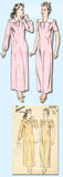 1940s Vintage Misses WWII Nightgown 1943 Advance Sewing Pattern 3232 Size 18
