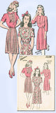 1940s Vintage Advance Sewing Pattern 3258 VTG Misses WWII Day Dress Size 12 - Vintage4me2