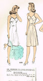 1940s Vintage Advance Sewing Pattern 3308 WWII Plus Size Slip w Bra Top 40 Bust -Vintage4me2