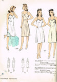 1940s Vintage Advance Sewing Pattern 3308 WWII Plus Size Slip w Bra Top 40 Bust -Vintage4me2