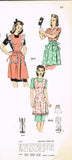1940s Vintage Advance Sewing Pattern 3313 Misses Apron in 3 Styles Sz 32 34 Bust -Vintage4me2