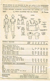 1940s Vintage Advance Sewing Pattern 3337 WWII Misses Jumper Dress Sz 12 30B