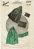 Advance 3390: 1940s Rare Misses WWII Purse & Gift Set Vintage Sewing Pattern