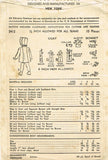1940s Vintage Advance Sewing Pattern 3412 FF Baby Girls WWII Coat & Bonnet Sz 1 - Vintage4me2