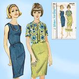 Advance 3446: 1960s Uncut Misses Sheath Dress Sz 33 Bust Vintage Sewing Pattern