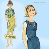 Advance 3446: 1960s Uncut Misses Sheath Dress Sz 33 Bust Vintage Sewing Pattern