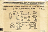 Advance 3453: 1940s Cute Baby's Layette Set w Booties Vintage Sewing Pattern
