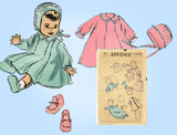 Advance 3453: 1940s Cute Baby's Layette Set w Booties Vintage Sewing Pattern - Vintage4me2