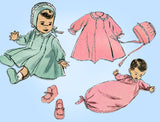 Advance 3453: 1940s Cute Baby's Layette Set w Booties Vintage Sewing Pattern - Vintage4me2