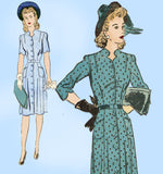 1940s Vintage Advance Sewing Pattern 3578 Charming Womens WWII Dress Sz 38 Bust