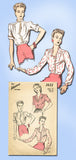 1940s Vintage Advance Sewing Pattern 3653 Misses WWII Blouse Size 14 32 Bust - Vintage4me2