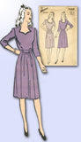 1940s Vintage Advance Sewing Pattern 3669 Junior Misses WWII Dress Size 11 29B - Vintage4me2