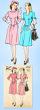 1940s Vintage Advance Sewing Pattern 3735 WWII Misses Afternoon Dress Size 32 B