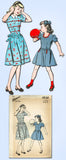 1940s Vintage Advance Sewing Pattern 3830 Toddler Girls Sweetheart Dress Size 6 - Vintage4me2