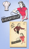 1940s Original Vintage Advance Pattern 3903 Uncut WWII Misses Blouse Sz 36 Bust