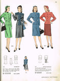 1940s Original Vintage Advance Sewing Pattern 3919 Uncut Misses WWII Suit Sz 32B