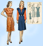 Advance 3963: 1940s Uncut Misses WWII Dress Size 32 Bust Vintage Sewing Pattern - Vintage4me2