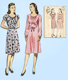 1940s Vintage Advance Sewing Pattern 3978 Uncut Misses WWII Dress Size 30 Bust