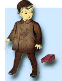 1940s Vintage Advance Sewing Pattern 4001 WWII Toddler Boys Coat & Hat Size 1 - Vintage4me2