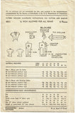 1940s Vintage Advance Sewing Pattern 4011 Charming WWII Misses Blouse Size 32 Bust