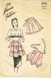 1940s Vintage Advance Sewing Pattern 4025 Misses Cocktail Apron Set Size Medium - Vintage4me2