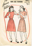 Advance 4062: 1940s WWII Teen Misses Dress Sz 30 B Vintage Sewing Pattern