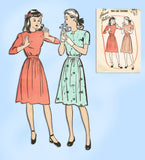 Advance 4062: 1940s WWII Teen Misses Dress Sz 30 B Vintage Sewing Pattern