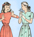 Advance 4062: 1940s WWII Teen Misses Dress Sz 30 B Vintage Sewing Pattern