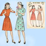 Advance 4062: 1940s WWII Teen Misses Dress Sz 30 B Vintage Sewing Pattern