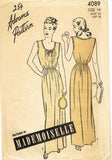 1940s Vintage Advance Sewing Pattern 4089 Easy and Pretty Misses Nightgown 32 B