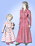 1940s Vintage Advance Sewing Pattern 4105 Toddler Girls Robe or Housecoat Size 4 - Vintage4me2