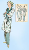 1940s Vintage Advance Sewing Pattern 4118 Uncut Misses Robe or Housecoat Sz 30 B - Vintage4me2